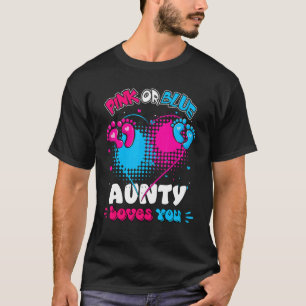 Camiseta Pink Or Blue Heart Aunty Loves You Shower Gender R