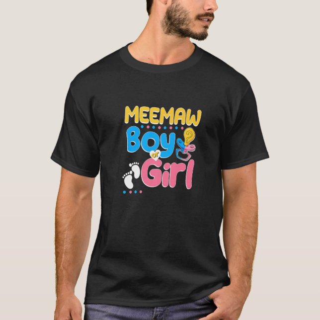Camiseta Pink or Blue Meemaw Loves You Best Mom Ever Mother (Anverso)