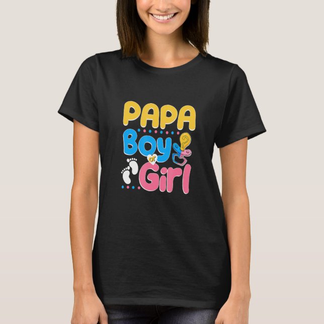 Camiseta Pink or Blue Papa Loves You Best Dad Ever Fatherho (Anverso)
