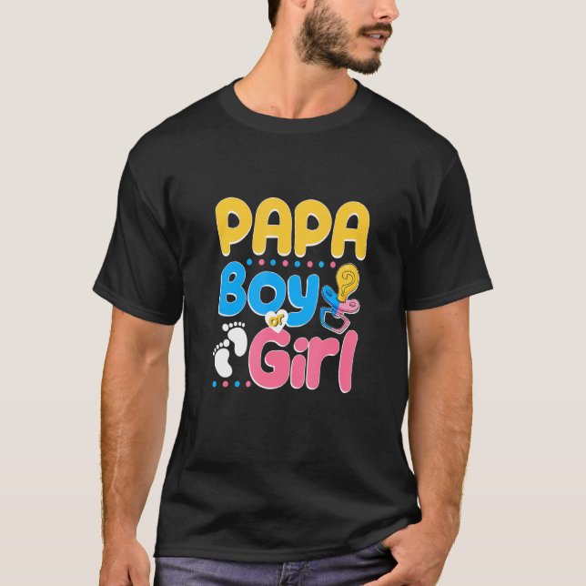 Camiseta Pink or Blue Papa Loves You Best Dad Ever Fatherho (Anverso)