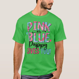 Camiseta Pink Or Blue Pappy Loves You Tie Dye Baby Gender R