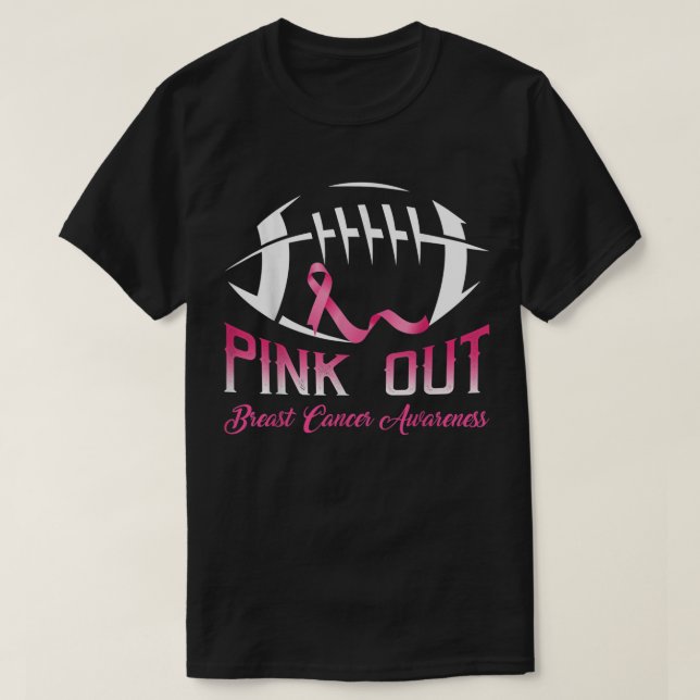 Camiseta Pink Out Shirt Breast Cancún Football Para Mujeres (Diseño del anverso)
