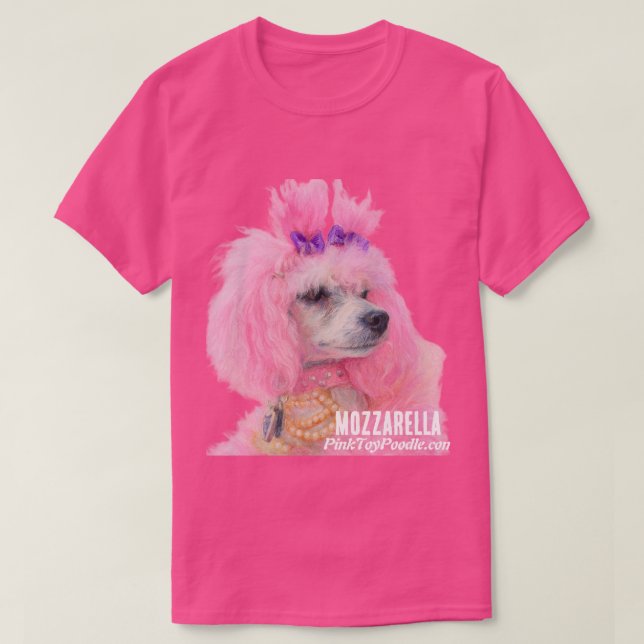 Camiseta Pink Poodle, camiseta de poodle (Diseño del anverso)