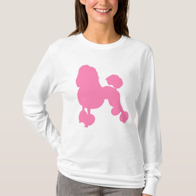 Camiseta PINK POODLE DOG Women Long Sleeve