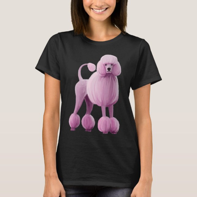 Camiseta Pink Poodle Standard Show Dog (Anverso)