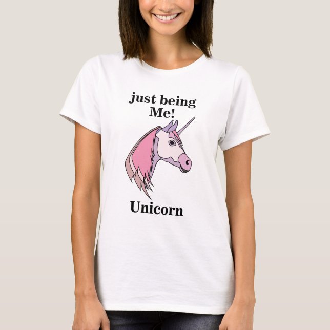 Camiseta Pink Purple Unicorn Head (Anverso)