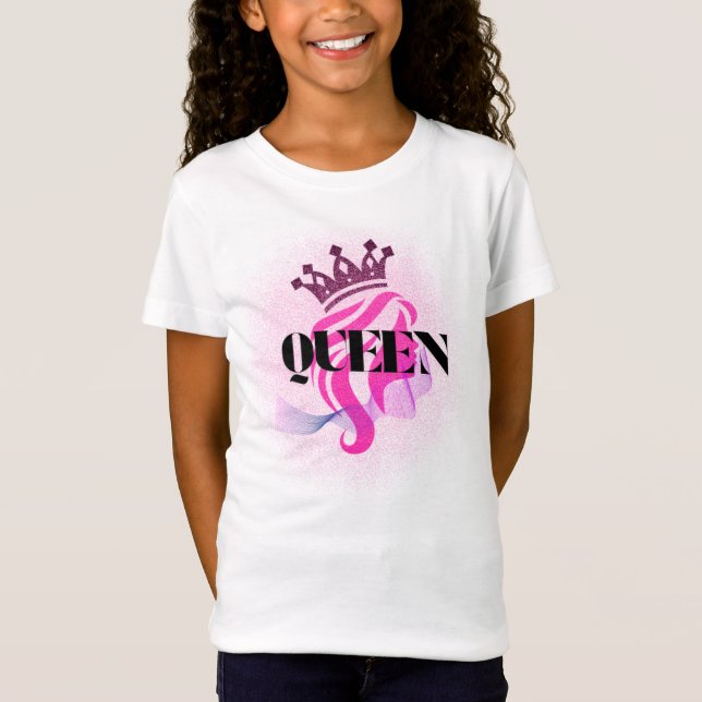 Camiseta Pink Queen Crown Design – Confident Feminine Power (Anverso)