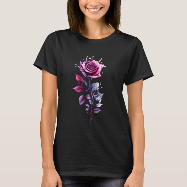 Camiseta Pink Rose Flower Botanist Garden Flower Rose (Anverso)