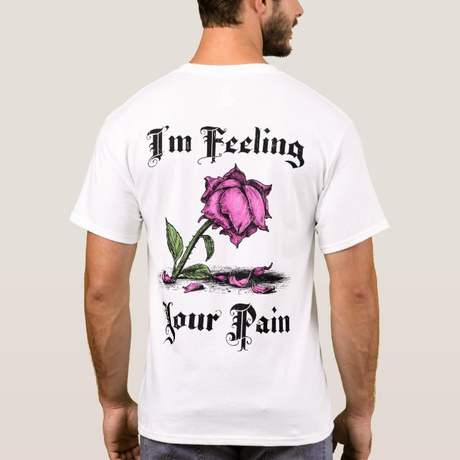 Camiseta Pink Rose in Despair Front & Back (Reverso)