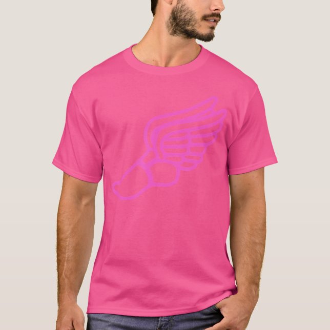 Camiseta Pink Running Shoe With Wings Track And Field Sneak (Anverso)
