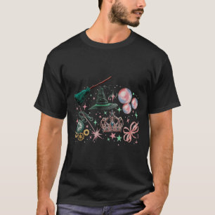 Camiseta Pink se vuelve bueno con Green Funny Walloween Wit