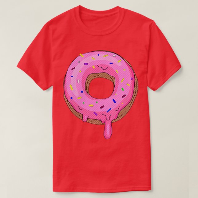 Camiseta Pink Sprinkle Donut Pocket Doughnut Lovers Donuts  (Diseño del anverso)