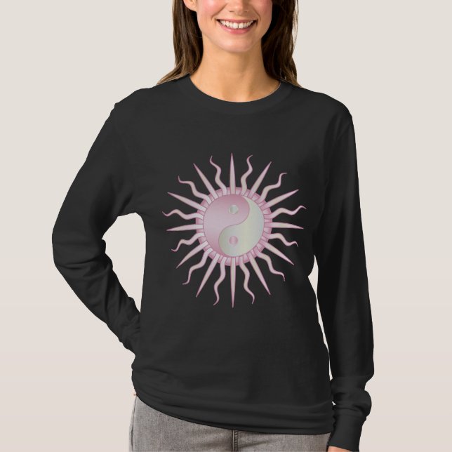 Camiseta Pink Starburst Yin Yang (Anverso)