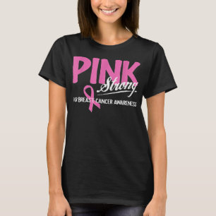 Camiseta Pink Strong For Breast Cancer Awareness Pink Ribbo