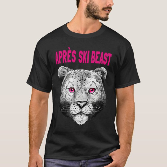 Camiseta Pink Style Apres Ski Snow Leopard (Anverso)