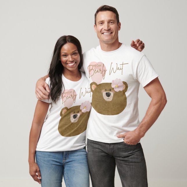 Camiseta Pink Teddy Podemos Bear Esperar Chica Baby Shower (Unisexo)