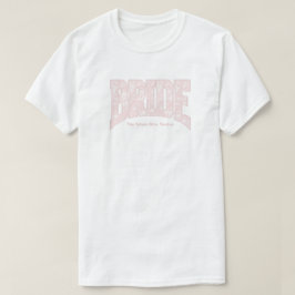 Camiseta Pink Toile BRIDE Engagement Shower Bach Party