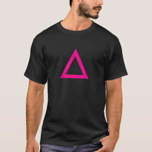 Camiseta PINK TRIANGLE - Circle Square Simple Game Symbol F