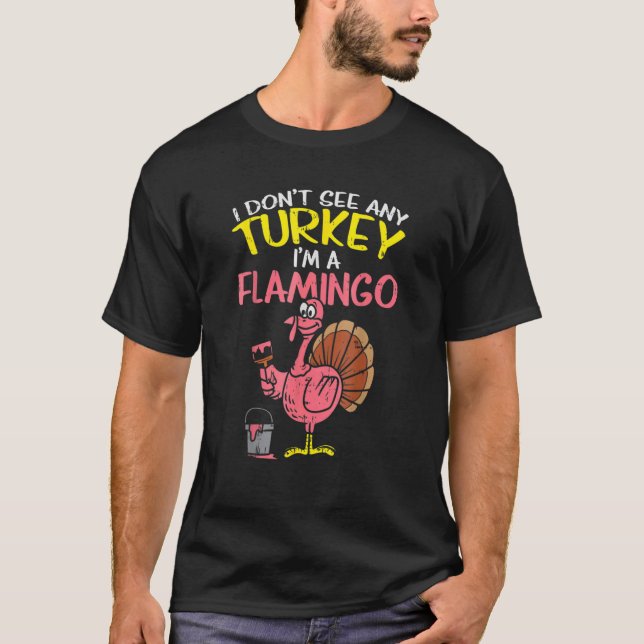 Camiseta Pink Turkey Flamingo Thankending Animal 1 (Anverso)