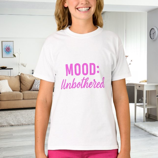 Camiseta Pink white quote mood unbothererd girl (Subido por el creador)