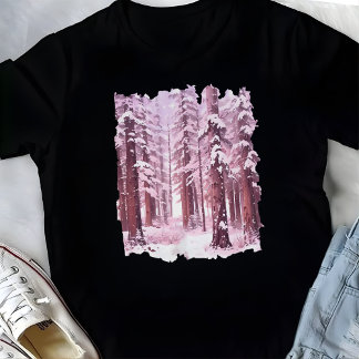 Camiseta Pink Winter Forest 
