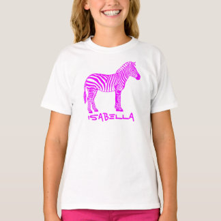 Camiseta Pink Zebra Kids T-Shirt – Cute Striped Animal Tee