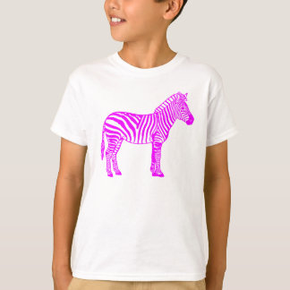 Camiseta Pink Zebra Kids T-Shirt – Cute Striped Animal Tee