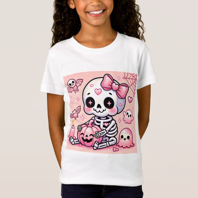 Camiseta 👻 💀 Pinkoween ¡Se Ha Quedado Más Aterrada! 💀 👻 (Anverso)