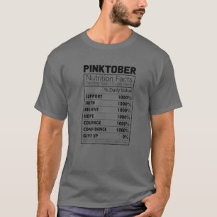Camiseta Pinktober Nutrition Facts- Breast Cancer Awareness