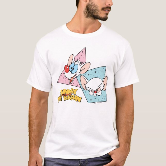 Camiseta Pinky y el cerebro | Gráficos de caracteres retro (Anverso)