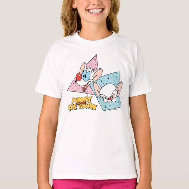 Camiseta Pinky y el cerebro | Gráficos de caracteres retro (Anverso)