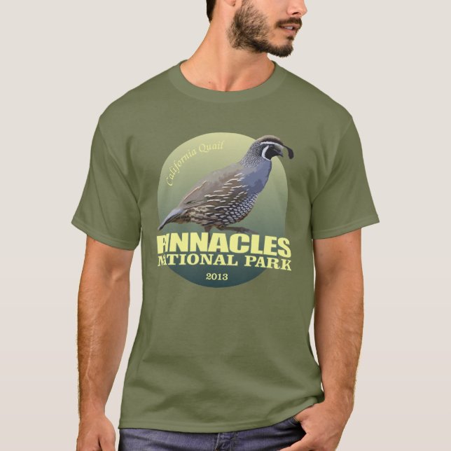 Camiseta Pinnacles NP (California Quail) WT (Anverso)
