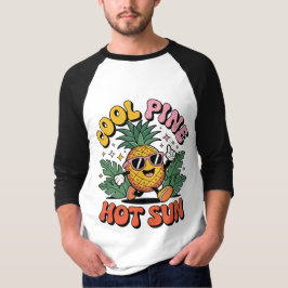 Camiseta Pino Genial Sol Caliente Vibraciones Retro de Piña