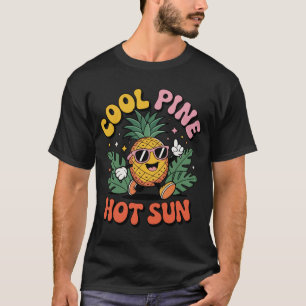 Camiseta Pino Genial Sol Caluroso Vibraciones de Piña Retro