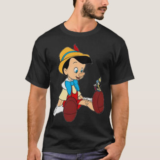 Camiseta Pinochio Y Pegatina Azul Del Cricket