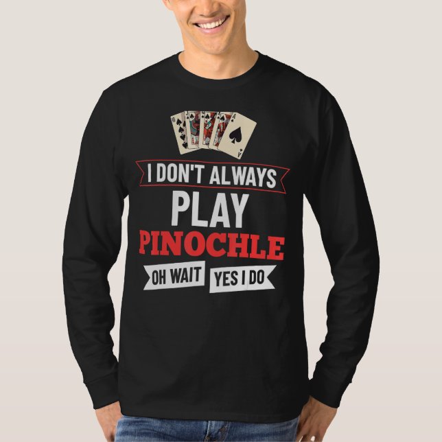 Camiseta Pinochle Game Rules Cards Double Decks Points (Anverso)