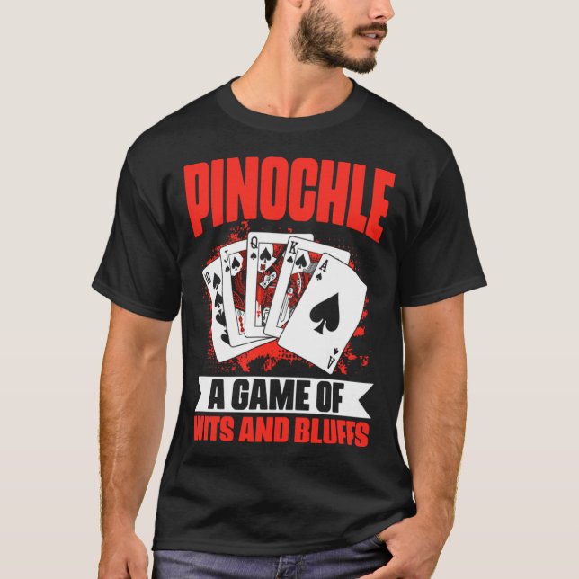 Camiseta Pinochle Wits And Bluffs Pinochle Card Game Pino (Anverso)