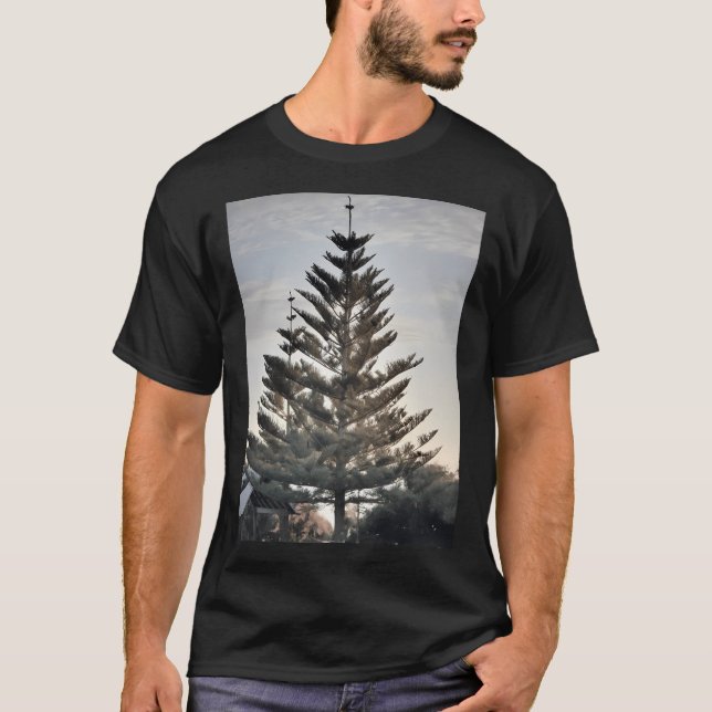 Camiseta Pinos De La Isla Norfolk Al Atardecer (Anverso)