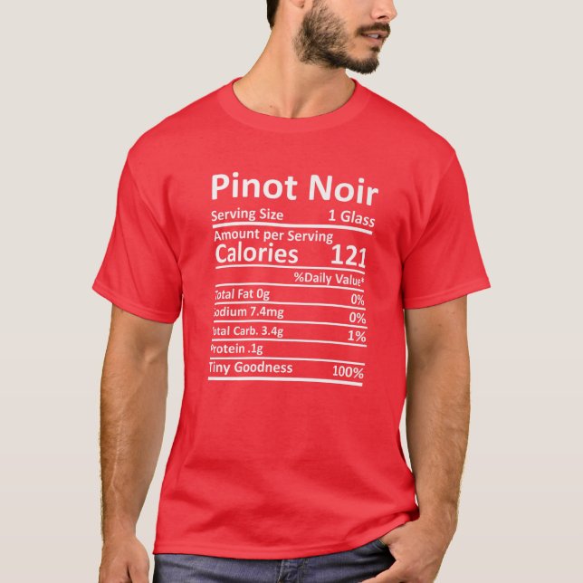 Camiseta Pinot Noir Nutrición Acción de Gracias Costume de  (Anverso)