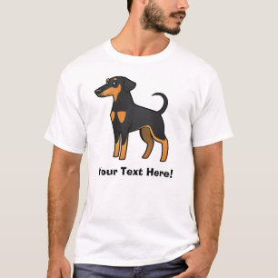 Camiseta Pinscher del Doberman del dibujo animado (oídos