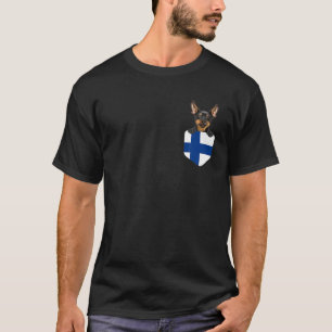 Camiseta Pinscher Dog In Pocket, Ministra De Bandera De Fin