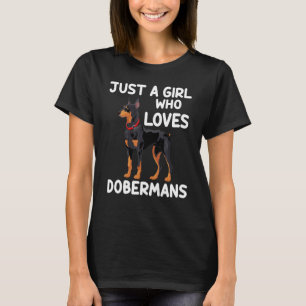Camiseta Pinscher Dog Women es sólo una Chica que ama a Dob