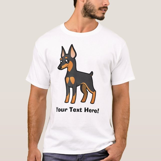 Camiseta Pinscher miniatura del dibujo animado/Manchester (Anverso)
