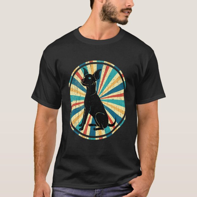 Camiseta Pinscher Miniatura Retro (Anverso)
