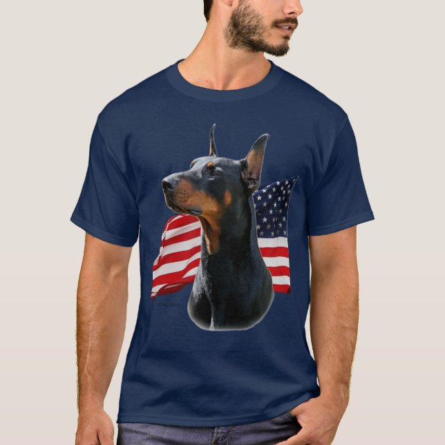 Camiseta Pinscher y belga Malinois del Doberman con las (Anverso)