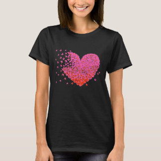 Camiseta Pint Heart Butterflies Heart Tshirt