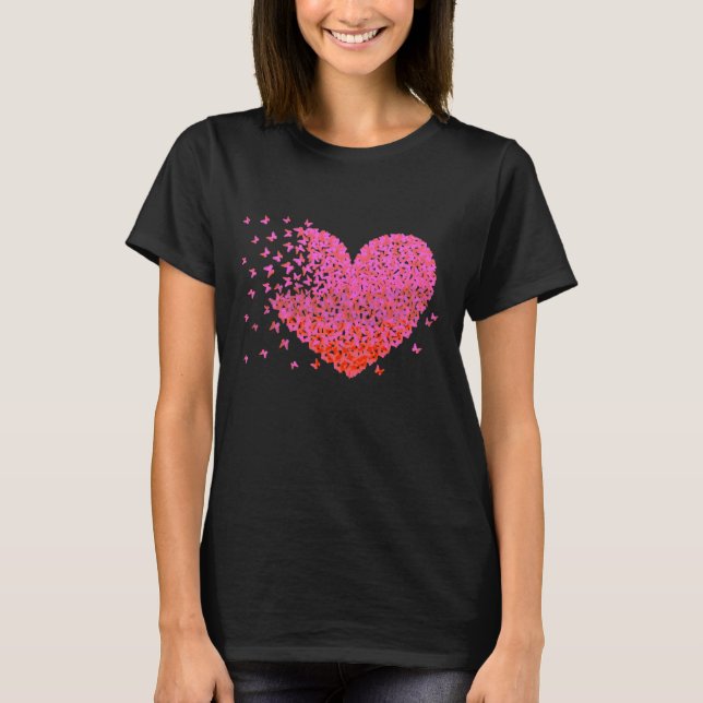 Camiseta Pint Heart Butterflies Heart Tshirt (Anverso)