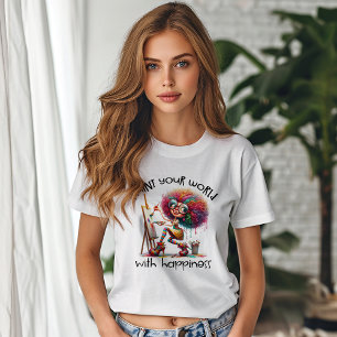 Camiseta Pinta Tu Mundo Con Felicidad Positividad