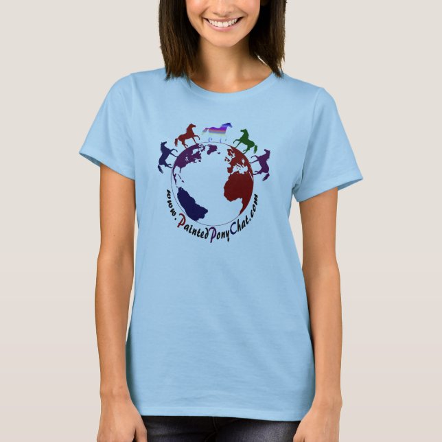 Camiseta pintada cabida muñeca de la charla del (Anverso)