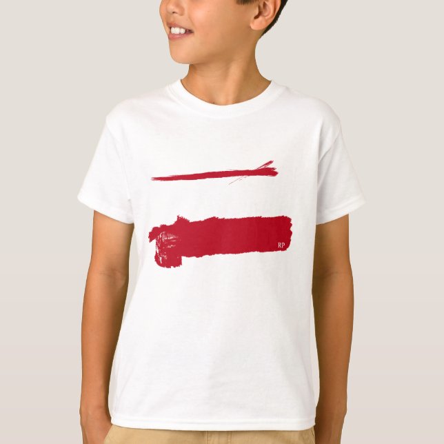 Camiseta pintada con bandera polaca (Anverso)